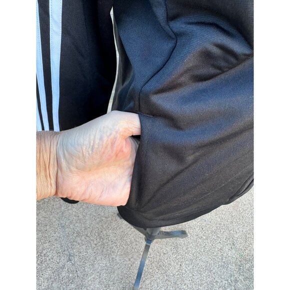 Adidas Primegreen Essentials Warm-Up Slim 3-Stripes Track Jacket Womens Black M - Picture 13 of 13